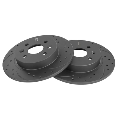 Диск тормозной задний перфорированный PRO-Line с покрытием (компл.2 шт) KIA Spectra/Shuma/Sephia II /D=261mm GANZ GIJ06144S