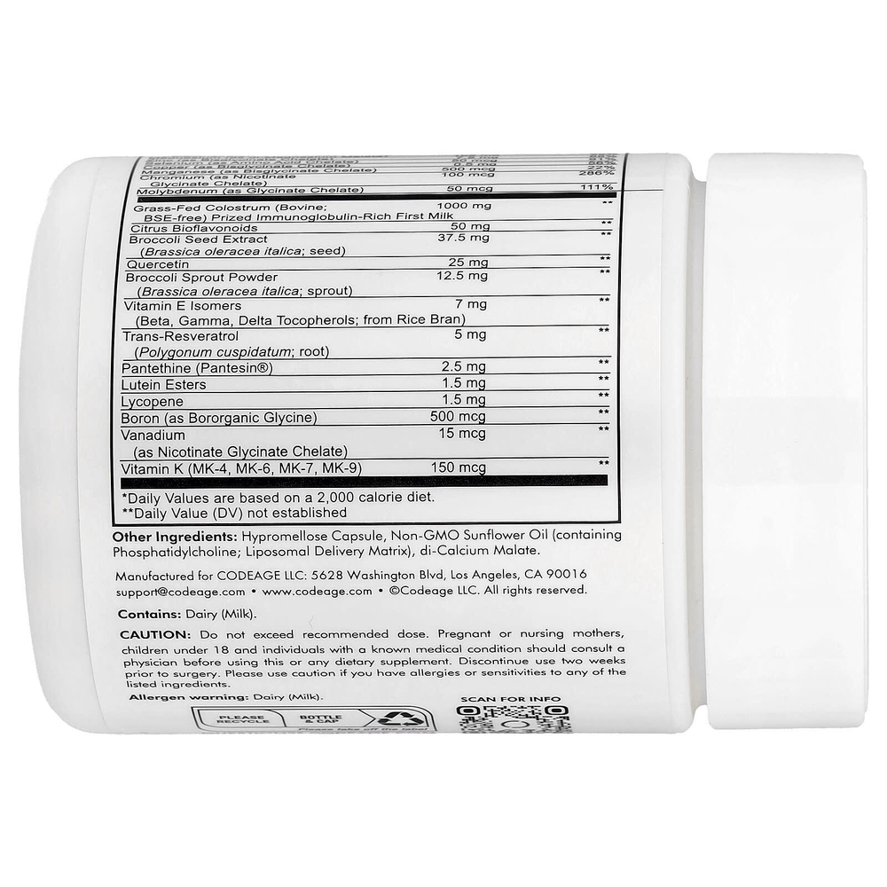 Codeage, Multivitamin Recovery Elite Max, мультивитамины для восстановления Elite Max, 90 капсул