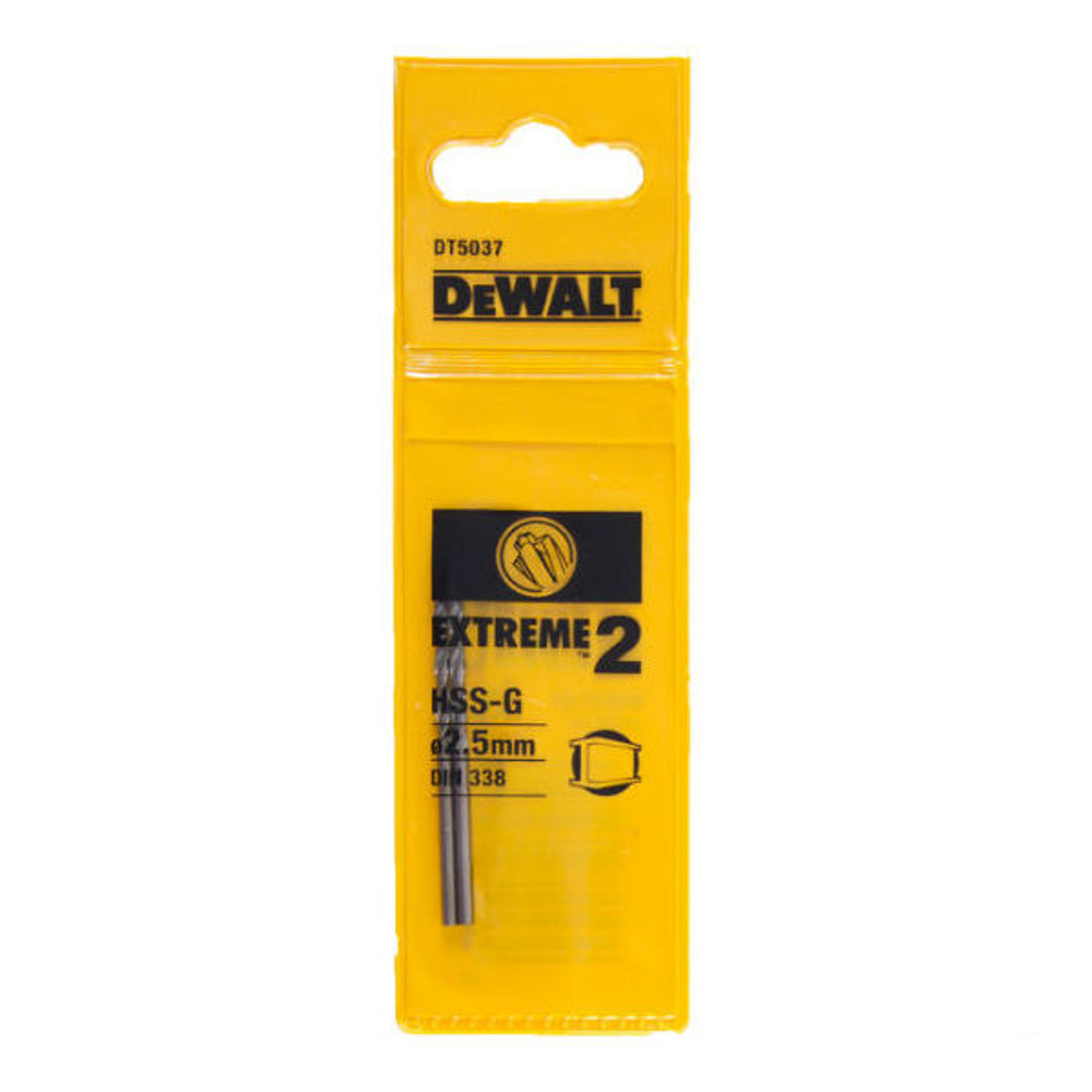 Сверло для металла DEWALT 2.5х57х30мм 2шт Extreme2 DT5037