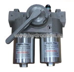 WKFMNDW/HC110LDD25D1.X/L24 - Линейный фильтр гидравлический сдвоенный модели FMND тонкость фильтрации 25 мкм, типоразмер 110, вид присоединения: резьба G3/4, материал корпуса - чугун, рабочее давление до 250 бар, визуально-электрический (лампа с напряжением 24В) индикатор загрязнения