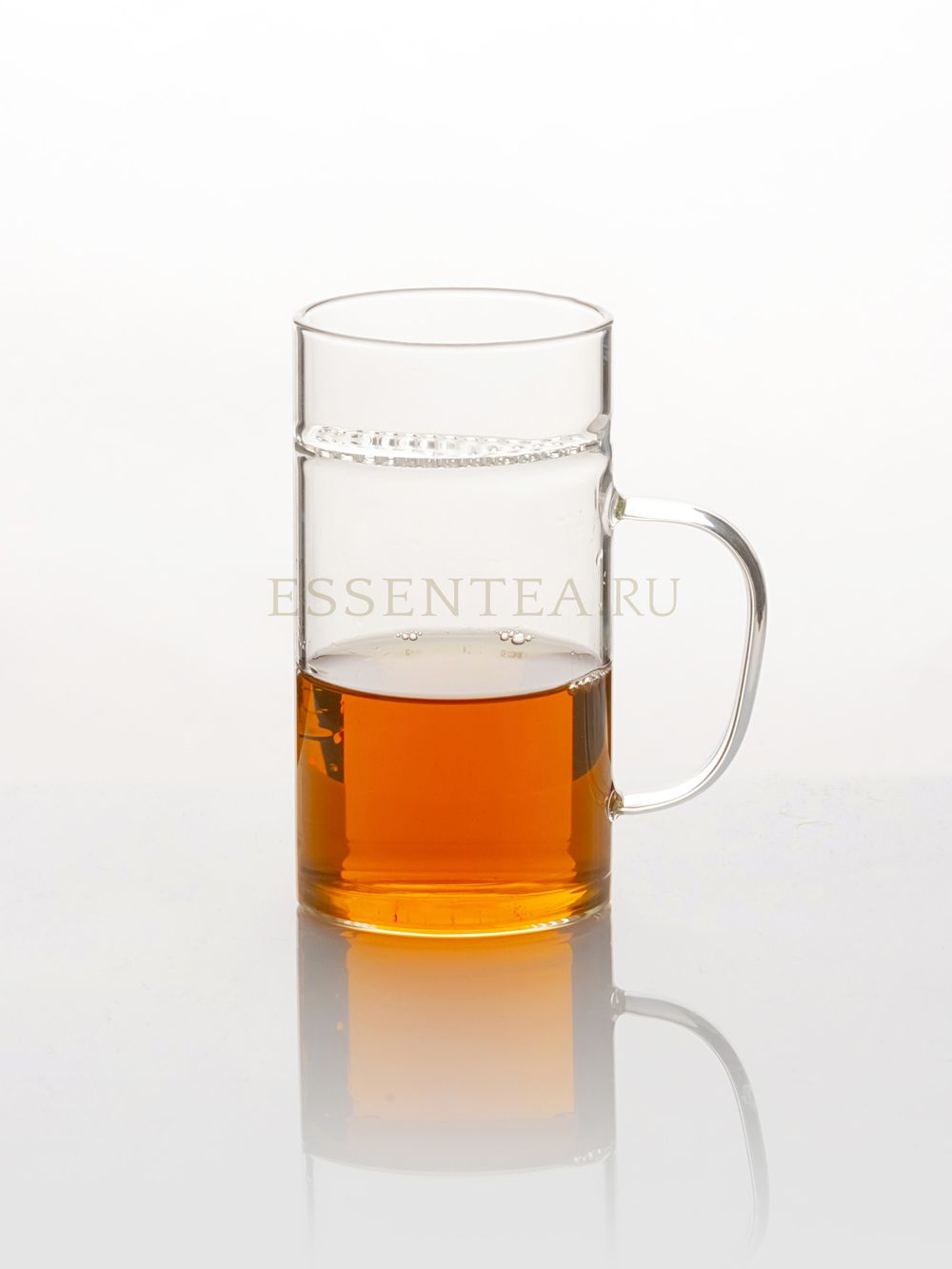 Чашка стеклянная "Банги" с ручкой  и стеклянным фильтром 340 мл