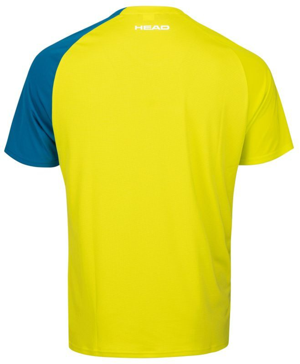 Футболка для мальчика теннисная Head Striker T-Shirt B - yellow/print vision