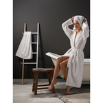 Халат махровый из чесаного хлопка белого цвета из коллекции essential, размер xl