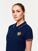 Футболка поло женская 65L-RR-1784 синяя
