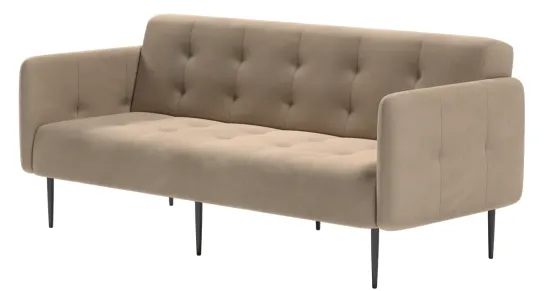 Monaco диван-кровать с подлокотниками, трехместный, бархат бежевый 5