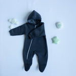 Комбинезон с молнией (капюшон, манжеты, закрытые ножки) для малышей