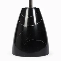 Кофейный столик Brasil 2, Ø45х61 см, черный мрамор, черная сталь