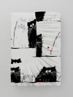 Простынь на резинке "Tomcat" 90х200 см Сказка сатин