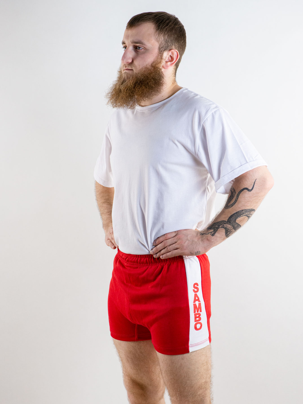 Шорты для самбо BoyBo красные, BS350