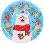 Тарелка бумажная 18 см в наборе 10 шт «Северный мишка»