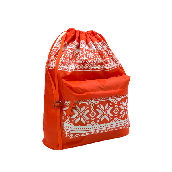Рюкзак-торба, оранжевый, 33х43,5х14 см