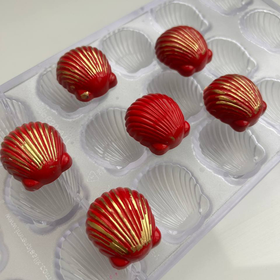 751 | Форма для шоколадных конфет &quot;Ракушка&quot; (275*135 мм)