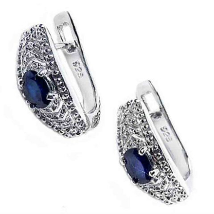 Серьги "Ришелье" сапфир