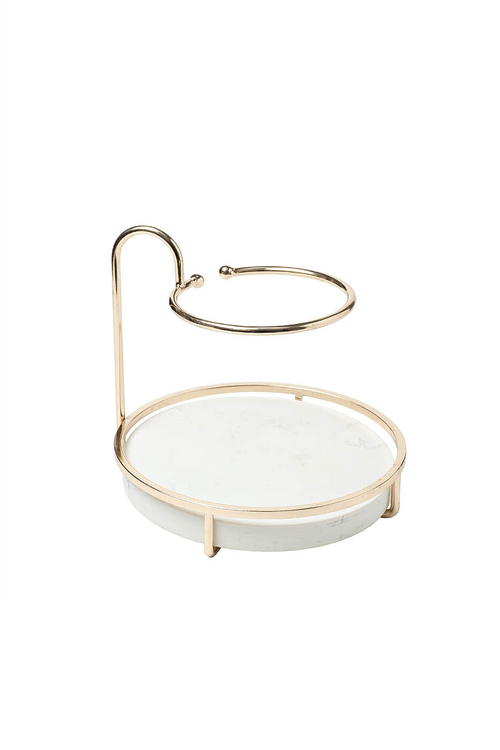 2K299530 Подставка под украшения и косметику 20*20*18см, цвет золото