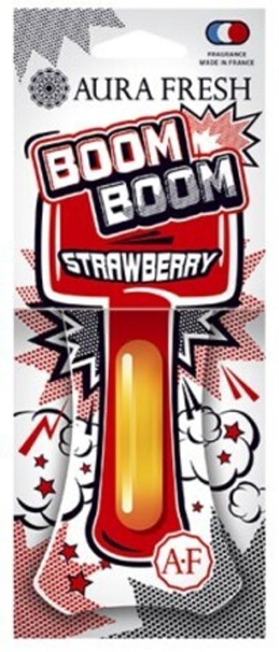 Ароматизатор для автомобиля AURA FRESH BOOM BOOM "Клубника" с жидким центром