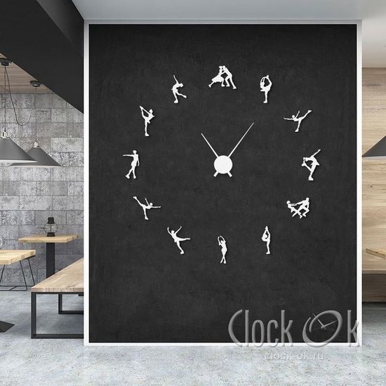 Настенные 3D часы Фигурное катание