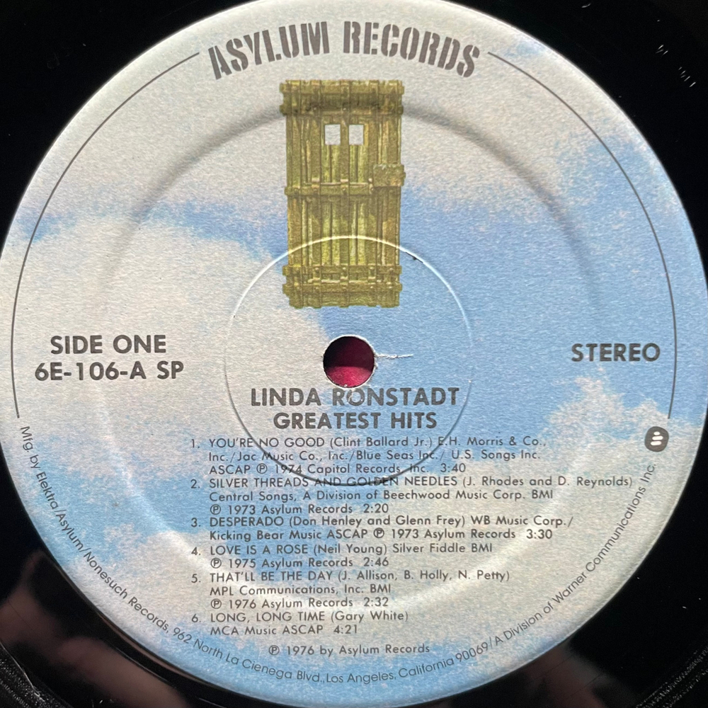 Linda Ronstadt - Greatest Hits (США 1977г.)