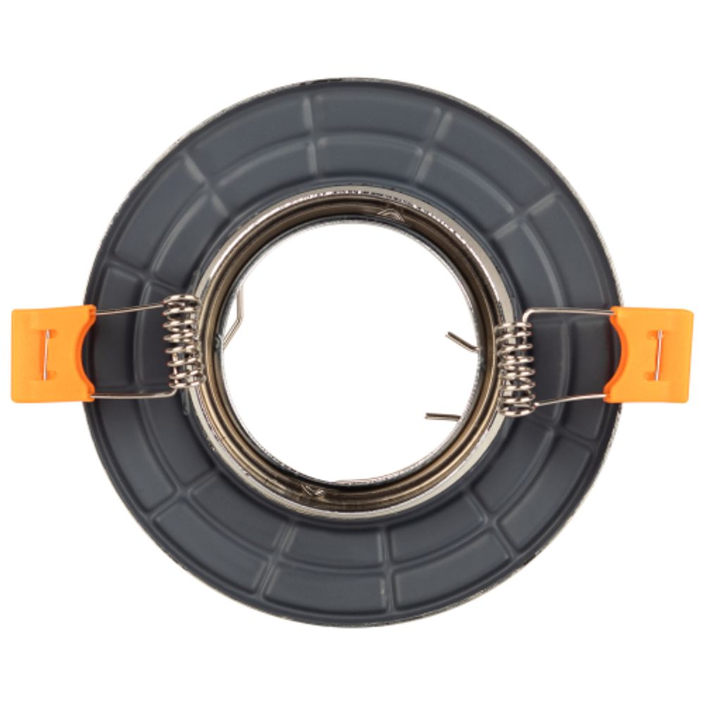 Светильник встраиваемый штампованный ЭРА ST7A CH/SS под лампу MR16 GU5.3 поворотный сатин серебро/хром