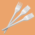 Вилка пластиковая Элпи Стандарт 155 мм белая 100 штук