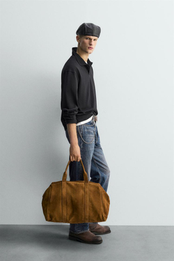 ZARA ПОЛО RELAXED FIT, ЧЕРНЫЙ