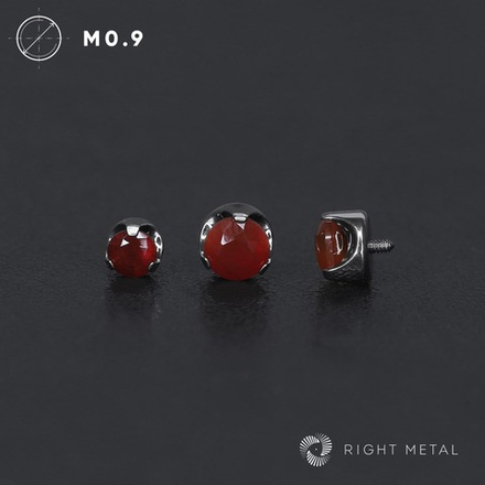 Flat Faceted Red Onyx