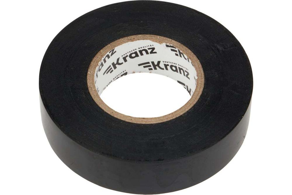 Профессиональная изолента ПВХ KRANZ 0,18х19 мм, 20 м, черная KR-09-2806