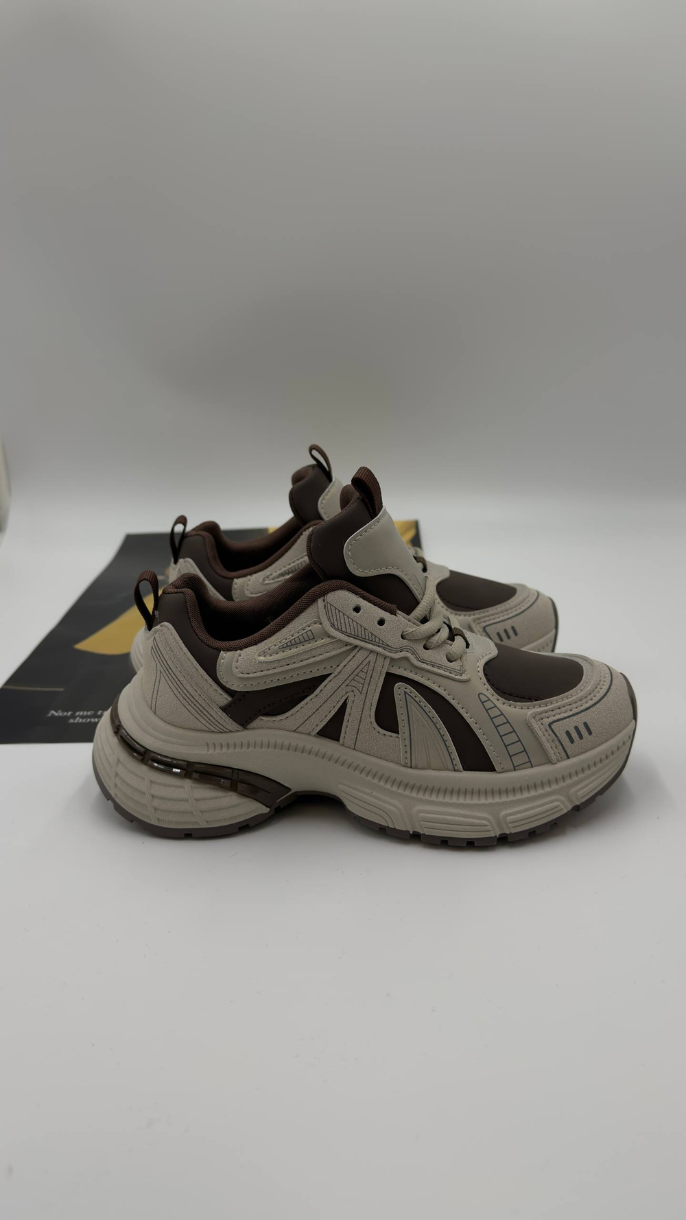 Кроссовки женские экокожа арт. 4706-15 цвет "песочно-коричневый"