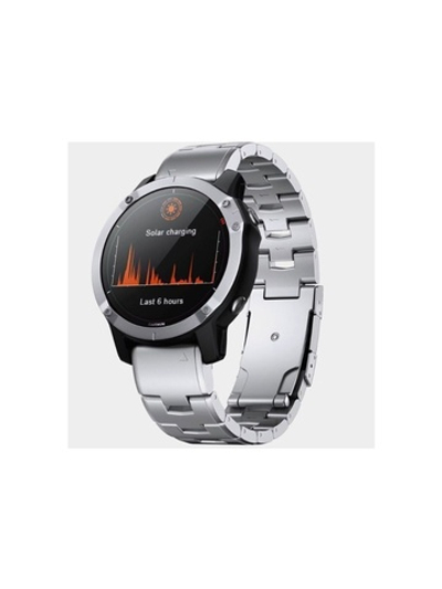 Браслет титановый 26мм (циферблат 51 мм) для Garmin Fenix, Epix, Enduro, Tactix вентилируемый (Серебристый)