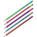 Карандаш ч/г "Fuze" HB, трехгран., заточен., с ластиком, ассорт. (Berlingo)