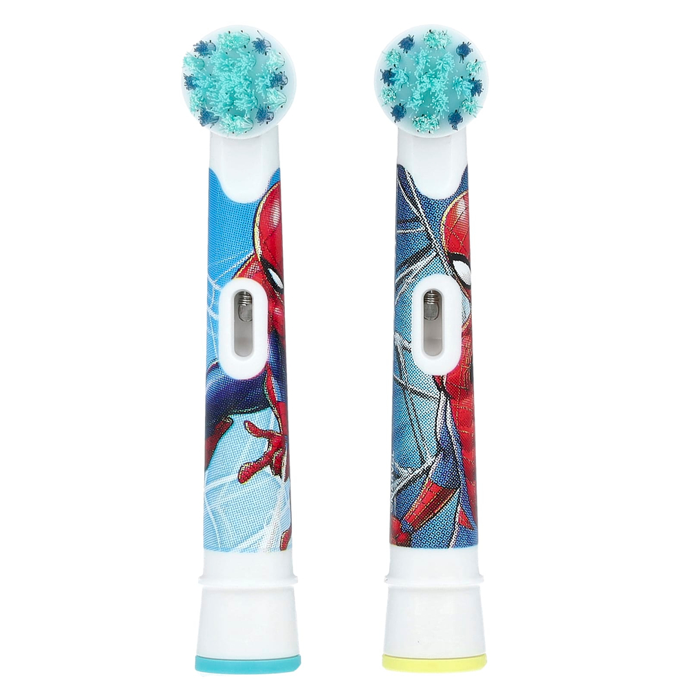 Oral-B, Сменные насадки-щетки, сверхмягкие, для детей от 3 лет, «Человек-паук», 2 шт. В упаковке