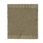 Полотенце для лица из умягченной вафли цвета хаки из коллекции essential, 30x30 см