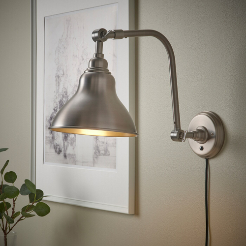 Настенный светильник IKEA ANKARSPEL (АНКАРСПЕЛ), Оловянный эффект, 33х20х12 см