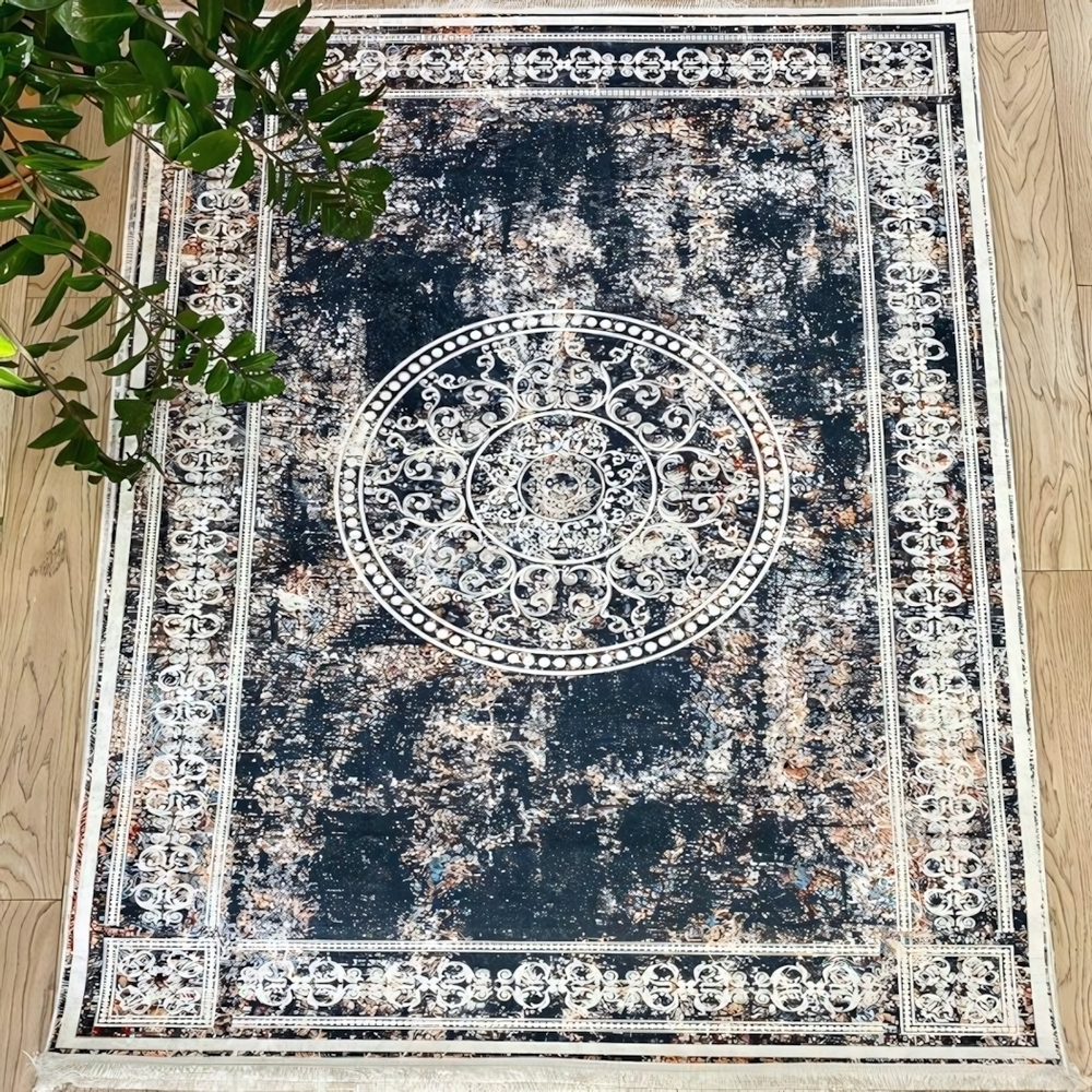 Коврик комнатный с бахромой на резиновой подложке ZALEL 80*150 BM2124TU