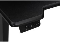 Компьютерный стол Маркос с механизмом подъема 120х75х75 черный /шагрень черная