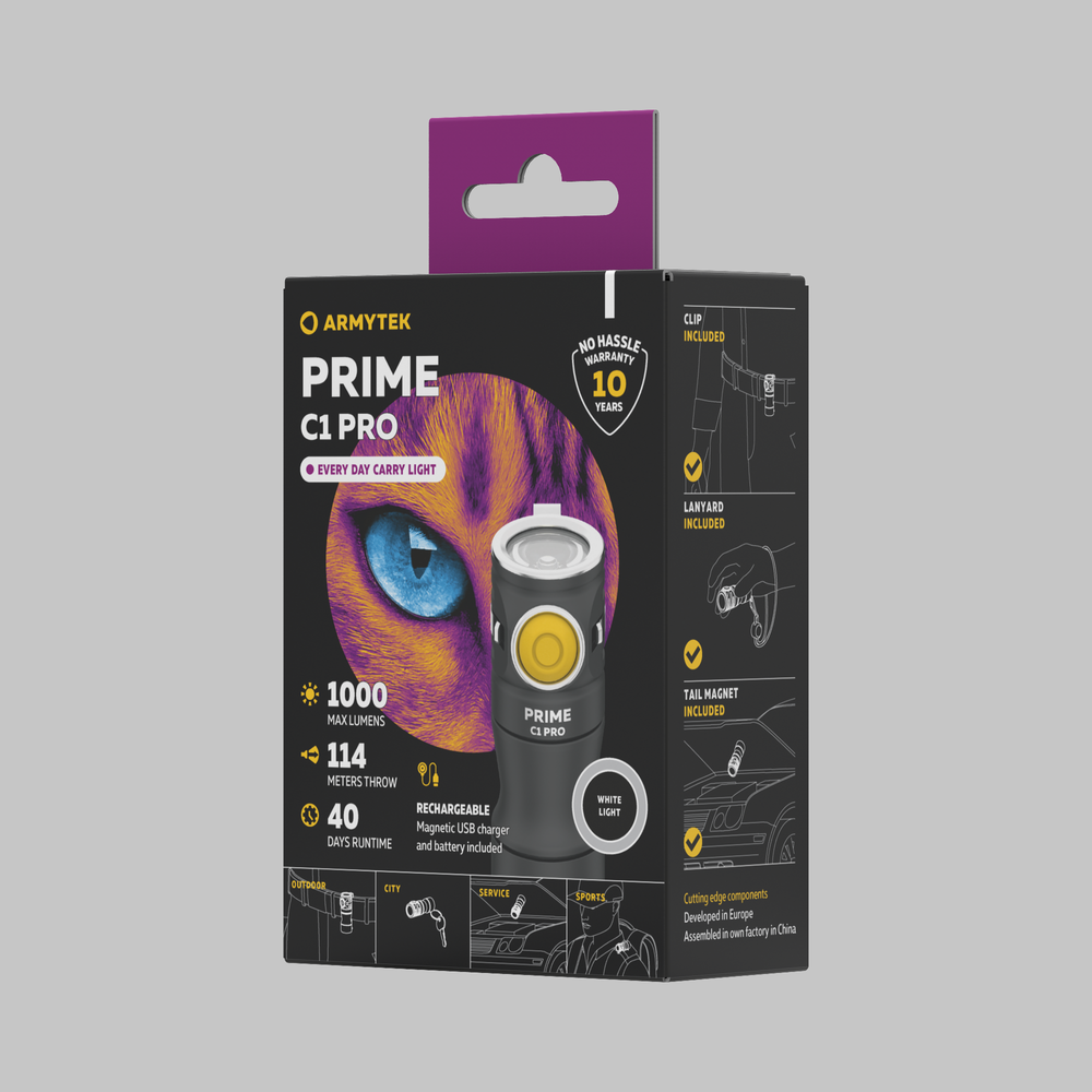 Фонарь Armytek Prime C1 Pro Magnet USB (F07901C)
