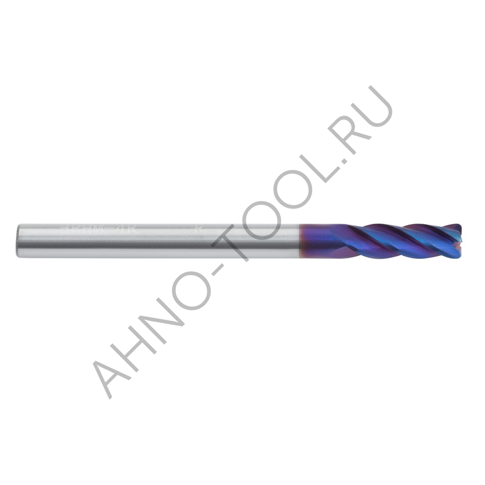 Фреза твердосплавная   5мм (L=50, l=13, хв=6) Z4 35° по закаленной стали, с радиусной фаской BRHM-4R-D5.0R0.5 AHNO