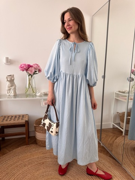 Платье Мари для беременных и кормящих, Голубой