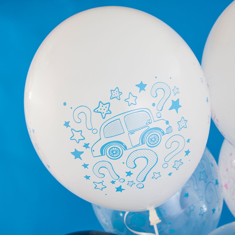 Шар (12"/30 см) Гендер Пати, Ассорти, кристалл, 4 ст 50 шт.