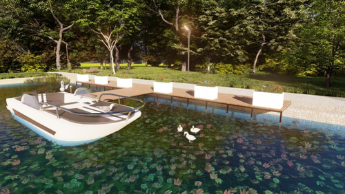 Пирс TORUDA-5 со светящимися кашпо, 1 м2