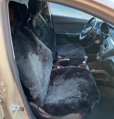 Накидки чехлы на сиденье авто мех натуральная овчина, набор 2 шт.