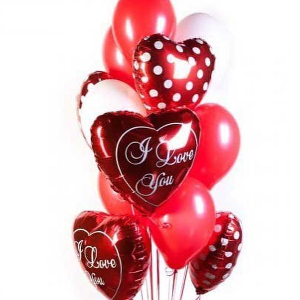 Шар (18"/46 см) Сердце, Я люблю тебя, Красный