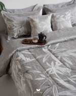 Комплект постельного белья двуспальный Konar Nescafe Gray Hermodr 8 предметов 130220325 Иран