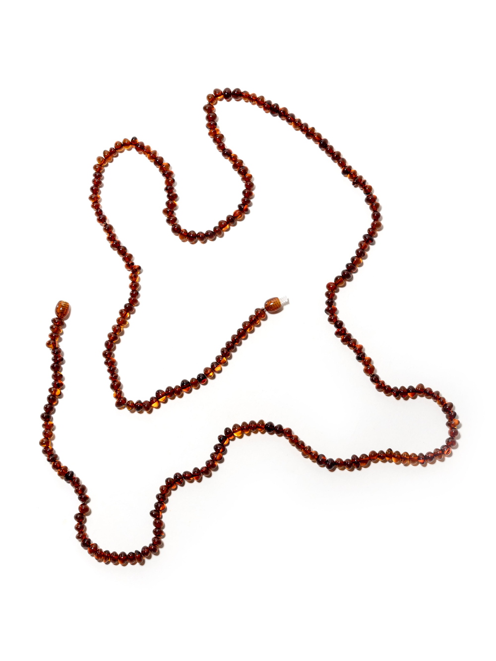 Длинные бусы из янтаря натуральные женские, длина 100 см.