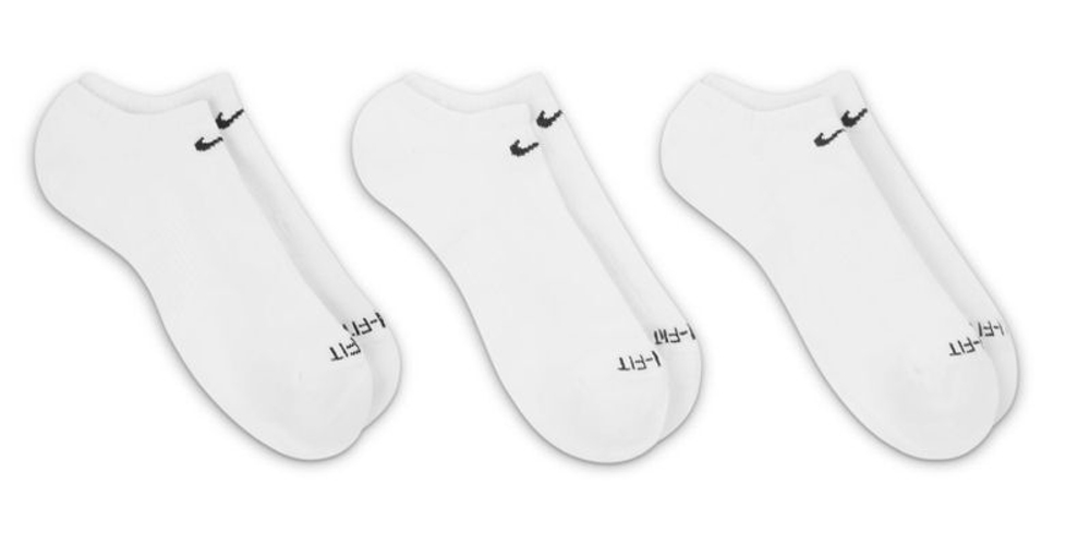 Теннисные носки Nike Everyday Plus Cushion Training No-Show Socks 3P - white/black