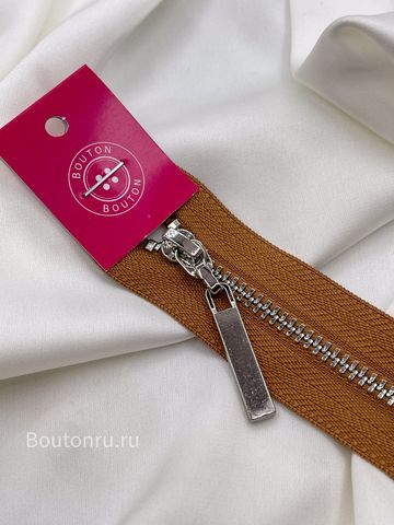 Молния серебро светло-коричневая