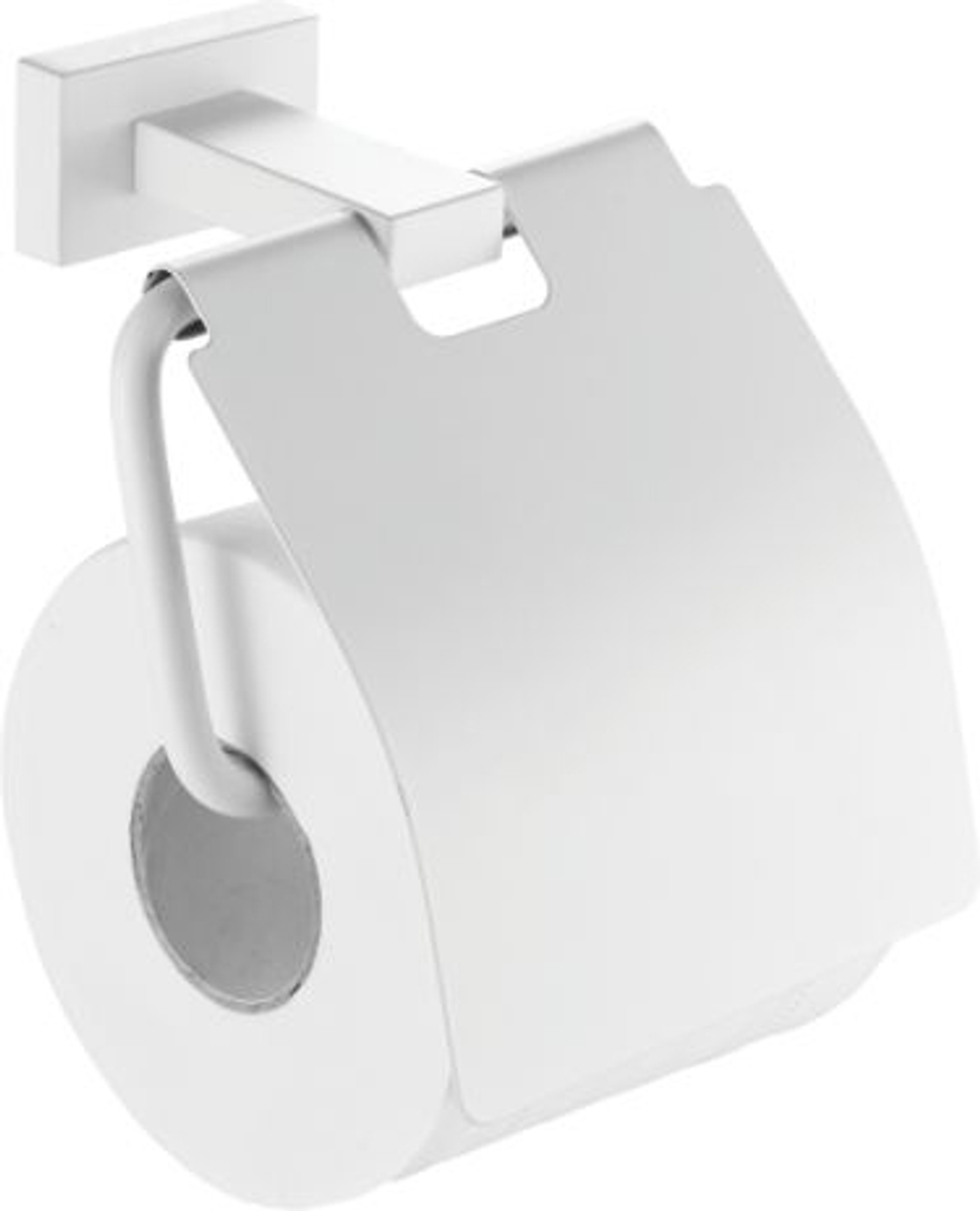5009-F Держатель для туалетной бумаги с крышкой (БЕЛЫЙ) ViEiR  (40/1шт)