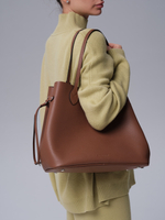 Сумка кожаная шоппер Deboro 30890 темный орех