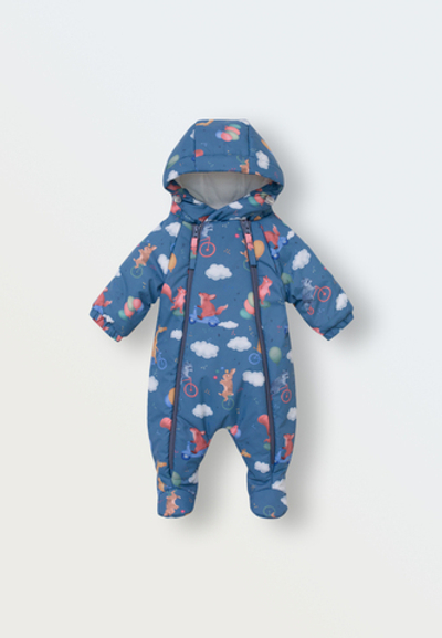 Демисезонный комбинезон Tot (лесные зверята синий)