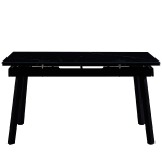 Стол керамический LA ALTA TORONTO Shashi black 140-200/90*76, каркас черный