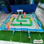Автодром надувной «Мой город» детский, 13×11×2,8 м